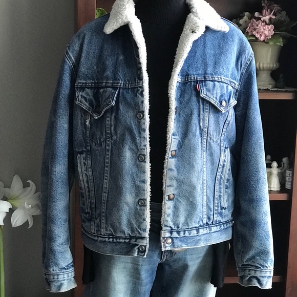 Levi's Jackets & Blazers - RARE Vintage 1980’s Levi’s Sherpa Fur Jean Jacket